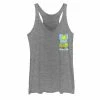 Promo 💯 Unbranded Juniors' Moon Tarot Graphic Tank White Heather 😀