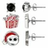 Cheapest 😀 Unbranded Disney Fashion Nightmare Before 🎅 Christmas Jack Nickel Free 3 Piece Stud Earrings Set 🔔