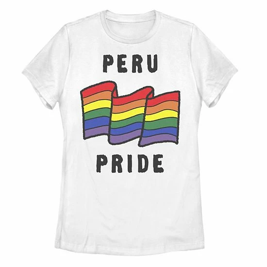 New ❤️ Unbranded Juniors' Fifth Sun Peru Pride Sketched Flag Tee 🎁