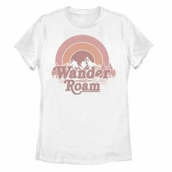 Promo 😉 Unbranded Juniors' "Wander And Roam" Mountain Sunset Graphic Tee 🥰