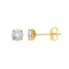 Outlet ⌛ Unbranded 1/10 Carat T.W. Diamond Composite Round Stud Earrings Gold Tone 🔔