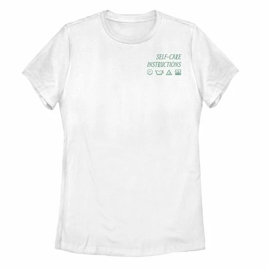 Outlet โค๏ธ Unbranded Juniors' Self-Care Instructions Graphic Tee ๐งจ