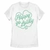 Outlet ❤️ Unbranded Juniors' Happy Go Lucky Shamrock Line Art Tee 😍