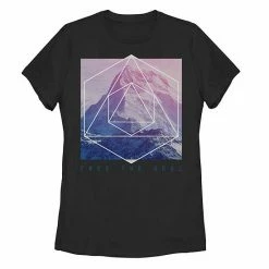 Hot Sale 😍 Unbranded Juniors' Free The Soul Geometric Pastel Mountain Boho Graphic Tee 👍