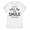 Promo ⌛ Unbranded Juniors' Don't Tell Me To Smile Thanks Graphic Tee ⭐