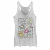 Best Pirce 😍 Unbranded Juniors' Fifth Sun Sun & Moon Galactic Flowers Tank White Heather ✨