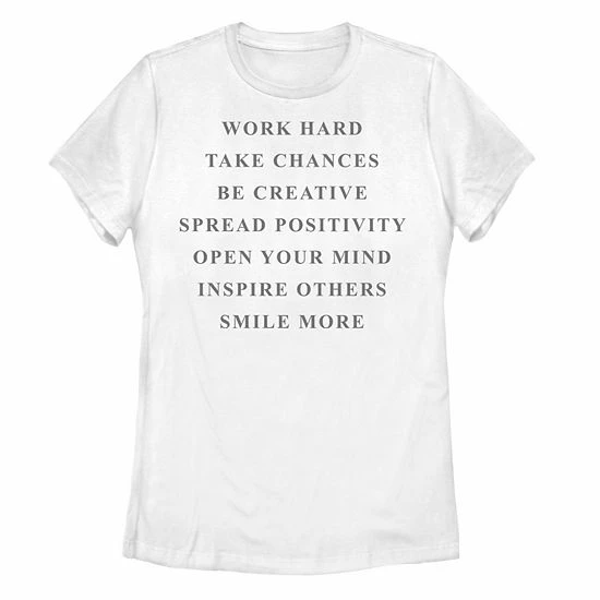 Outlet ⌛ Unbranded Juniors' Active And Positive Tee ✔️