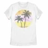 Wholesale 😍 Unbranded Juniors' Palm Trees Striped Colorful Background Graphic Tee 🤩