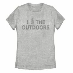 Hot Sale 🧨 Unbranded Juniors' "I Tree The Outdoors" Text Tee 👏