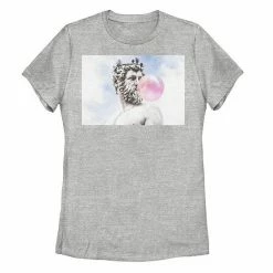 New 🌟 Unbranded Juniors' Greek God Blowing Bubble Gum Portrait Graphic Tee 🥰