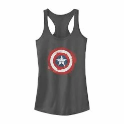 Budget 💯 Unbranded Juniors' Marvel Captain America Spray Paint Logo Graphic Tank Indigo 🌟