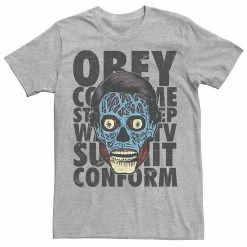 Top 10 ✨ Unbranded Men's They Live Alien Face Text Stack Graphic Tee 🤩