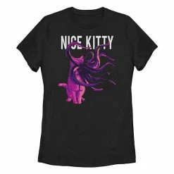 Promo 💯 Unbranded Juniors' Captain Marvel Goose "Nice Kitty" Graphic Tee 💯