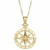 Outlet ✔️ Unbranded 10k Gold Compass Pendant Necklace 🧨