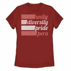 Promo 💯 Unbranded Juniors' Peru Unity Text Tee 👍