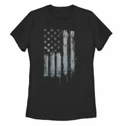 Wholesale 🛒 Unbranded Juniors' Rustic American Flag Paint Drip Tee 🤩