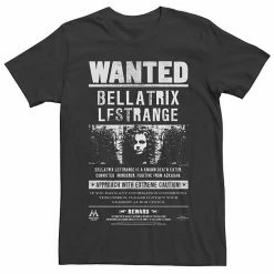 Brand new 🎁 Unbranded Men's Harry Potter Bellatrix Lestrange Wanted Poster Graphic Tee 👍