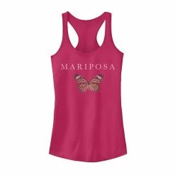 Buy 😍 Unbranded Juniors' Mariposa Remix Butterfly Tank Top Raspberry ⌛