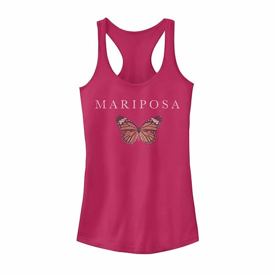Buy ๐ Unbranded Juniors' Mariposa Remix Butterfly Tank Top Raspberry โ