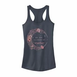 Cheap 🤩 Unbranded Juniors' Stardust Moon Galactic Flowers Tank Top Black 🥰
