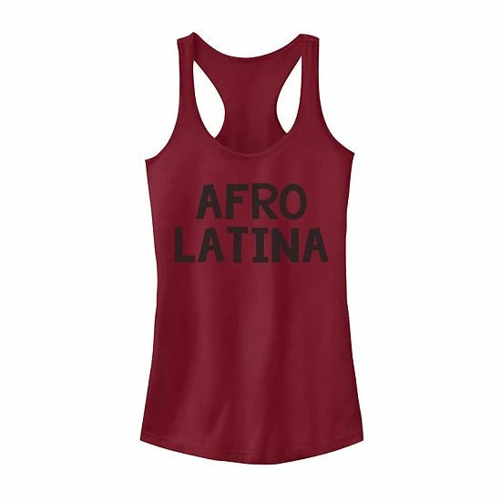 Coupon โญ Unbranded Juniors' Afro Latina Simple Text Tank ๐