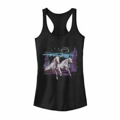 Promo 🛒 Unbranded Juniors' Moon Run Horse Outdoor Graphic Tank Black ✔️