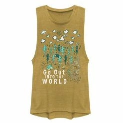 Best Pirce 🤩 Unbranded Juniors' "Go Out Into The World" Muscle Tee Pine Heather 🎉