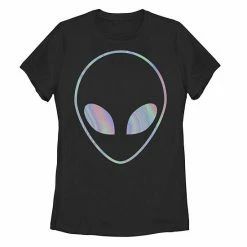 New ❤️ Unbranded Juniors' Holographic Alien Face Tee 🔔