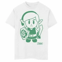 Buy 😀 Unbranded Boys 8-20 Nintendo Legend Of Zelda Links Awakening Link Green Outline Graphic Tee White 💯