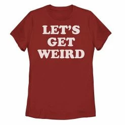 Outlet 😍 Unbranded Juniors' Let's Get Weird Retro Graphic Tee 🌟