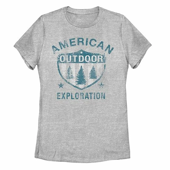 Outlet ๐ Unbranded Juniors' American Outdoor Exploration Graphic Tee ๐