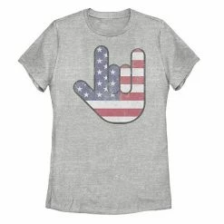 Wholesale ❤️ Unbranded Juniors' Rock On Hand USA Flag Tee 😀