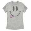 Outlet 🌟 Unbranded Juniors&#039; 90&#039;s Style Distressed Smiley Face Tee 🛒