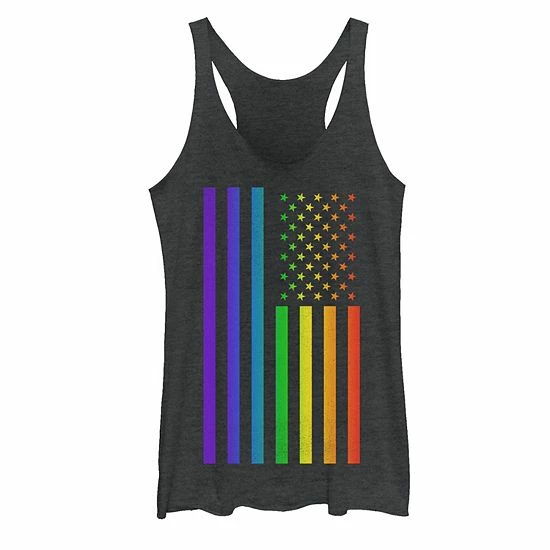 Promo โ Unbranded Junior's Americana Rainbow Vertical Stars And Stripes Tank ๐