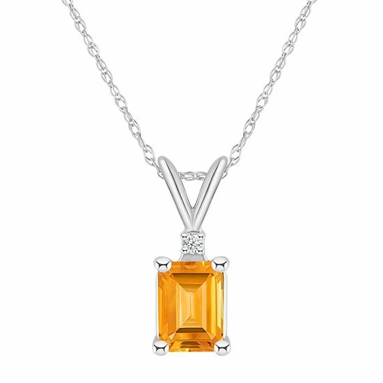 Best reviews of 🤩 Celebration Gems 14k Gold Emerald Cut Citrine & Diamond Accent Pendant Necklace ⭐ - Image 4