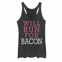 New ⭐ Unbranded Juniors' Will Run For Bacon Graphic Tank 😀