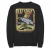 Deals ❤️ Unbranded Men's NASA Retro Rocket Poster Graphic Fleece Pullover 🛒