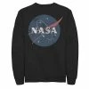 Flash Sale 🛒 Unbranded Men's NASA Distressed Simple Circle Logo Graphic Fleece Pullover 🌟