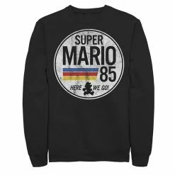 Outlet 🌟 Unbranded Men's Nintendo Super Mario Here We Go '85 Retro Vintage Fleece 🎉
