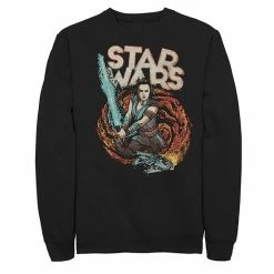New 👍 Unbranded Men's Star Wars The Rise Of Skywalker Rey Retro Swirl Fleece Graphic Top 🛒