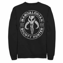 Promo 🌟 Unbranded Men's Star Wars The Mandalorian Seek & Destroy Stamp Graphic Fleece Pullover 🤩