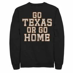Hot Sale ⌛ Unbranded Juniors' "Go Texas Or Go Home" Fleece Graphic Top 🛒