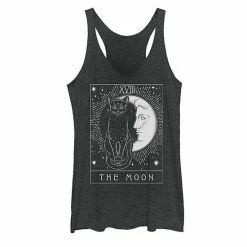 Best deal ⭐ Unbranded Juniors' Tarot Card Crescent Moon & Cat Graphic Tank 🤩