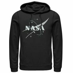 Hot Sale ⌛ Unbranded Men's NASA Simple Streaks And Stars Logo Graphic Hoodie 😀