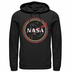 Budget ✔️ Unbranded Men's NASA Galaxy In Rainbow Circles Graphic Hoodie 👍