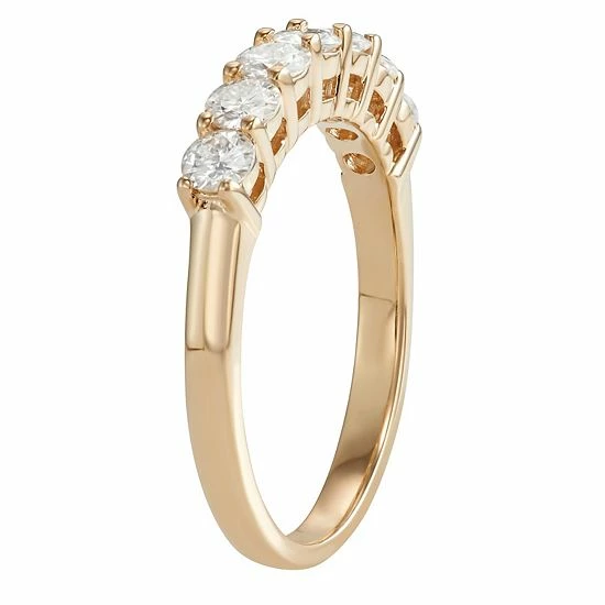 Outlet ๐ฏ Unbranded 14k Gold 3/4 Carat T.W. Lab-Created Moissanite 7-Stone Wedding Band White ๐ - Image 2