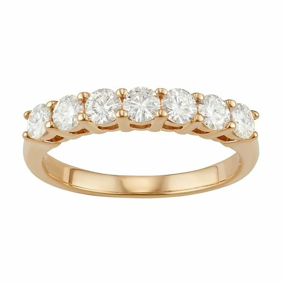 Outlet ๐ฏ Unbranded 14k Gold 3/4 Carat T.W. Lab-Created Moissanite 7-Stone Wedding Band White ๐ - Image 4