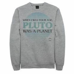 Buy 🎉 Unbranded Men's NASA Pluto Was A Planet Graphic Fleece Pullover 🎁