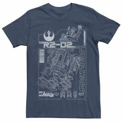 Best Pirce 🥰 Unbranded Men's Star Wars R2-D2 Schematics Breakdown Graphic Tee 🧨