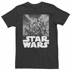 Promo 🔔 Unbranded Men's Star Wars Chewbacca Group Fight Poster Graphic Tee 🎁